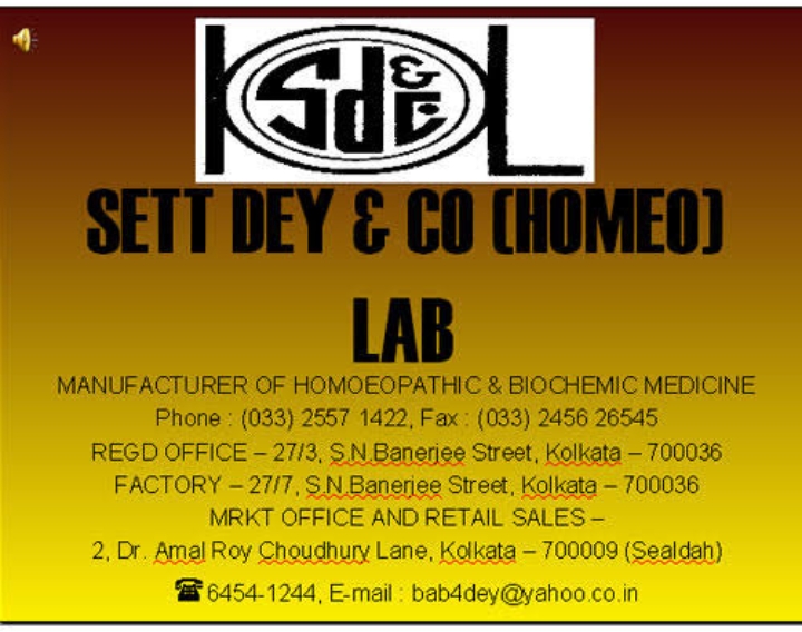 Sett Dey Co (Homeo Lab)